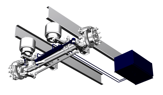 E PUMP, 1 STEERED AXLE