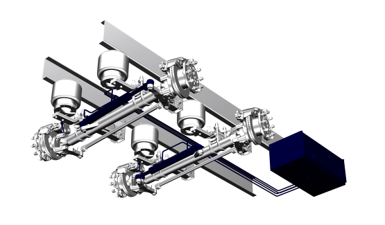 E PUMP, 2 STEERED AXLES